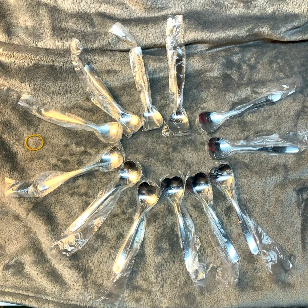 LOT of 48 Alessi Delta Heart Shaped Spoon Coffee Tea Dessert - Picture 1 of 8